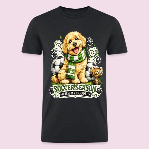 Soccer Season With My Doodle Goldendoodle Dog - Men’s Tri-Blend Organic T-Shirt