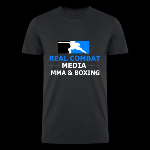 RCM MMA & BOXING Light Blue White Text - Men’s Tri-Blend Organic T-Shirt