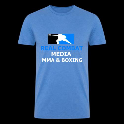 RCM MMA & BOXING Light Blue White Text - Men’s Tri-Blend Organic T-Shirt