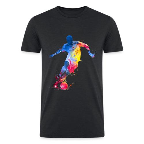 Soccer: Splash Kick - Men’s Tri-Blend Organic T-Shirt