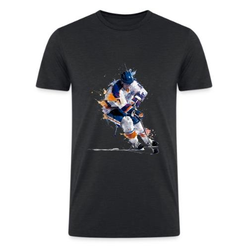 Hockey: Icy Streaks - Men’s Tri-Blend Organic T-Shirt