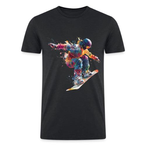 Snowboarding: Frozen Flight - Men’s Tri-Blend Organic T-Shirt