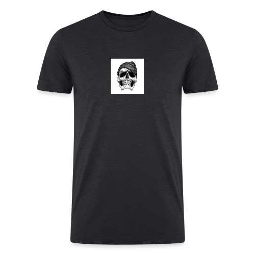 skull with a beanie - Men’s Tri-Blend Organic T-Shirt