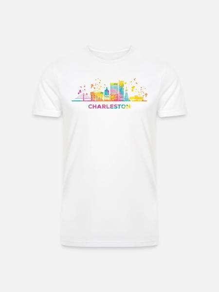 Charlestonian Skyline Charleston - Men’s Tri-Blend Organic T-Shirt -
