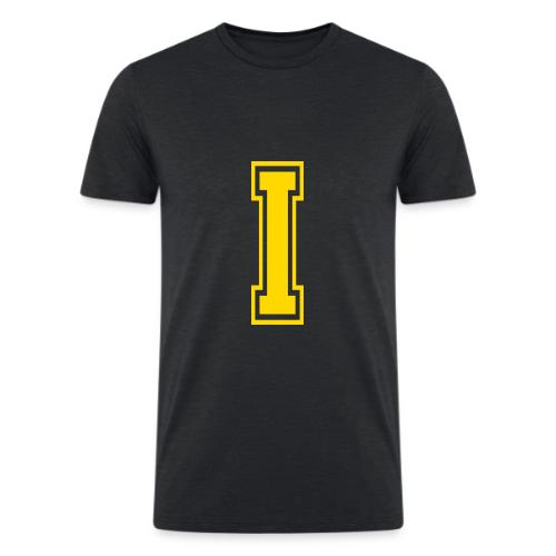 Letter I – Capital Athletic Alphabet Monogram - Men’s Tri-Blend Organic T-Shirt