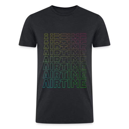 airtime textblock hollow rainbow - Men’s Tri-Blend Organic T-Shirt