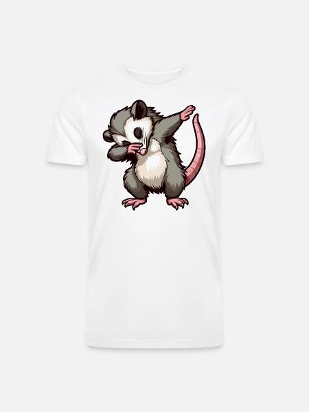 Dabbing Opossum - Men’s Tri-Blend Organic T-Shirt - 