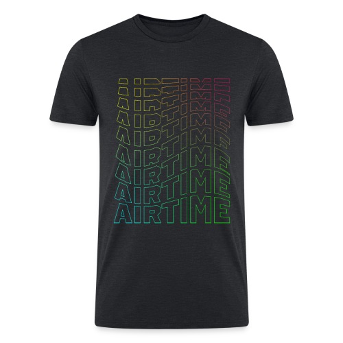 airtime textblock hollow wave rainbow - Men’s Tri-Blend Organic T-Shirt
