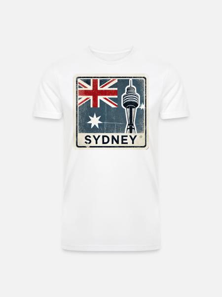 Sydney Tower - Men’s Tri-Blend Organic T-Shirt -