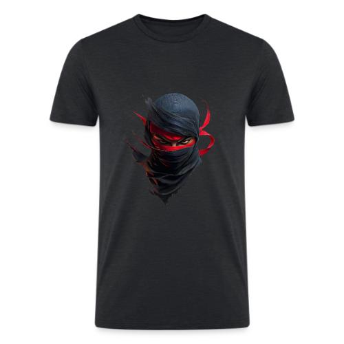 Crimson Stare Ninja - Men’s Tri-Blend Organic T-Shirt