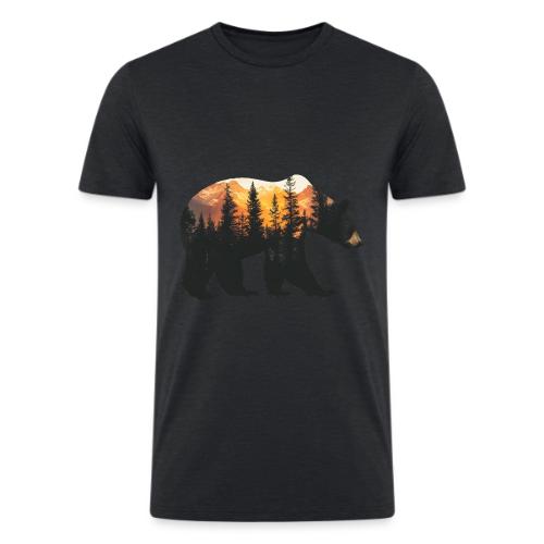 Bear: Sunset Guardian - Men’s Tri-Blend Organic T-Shirt