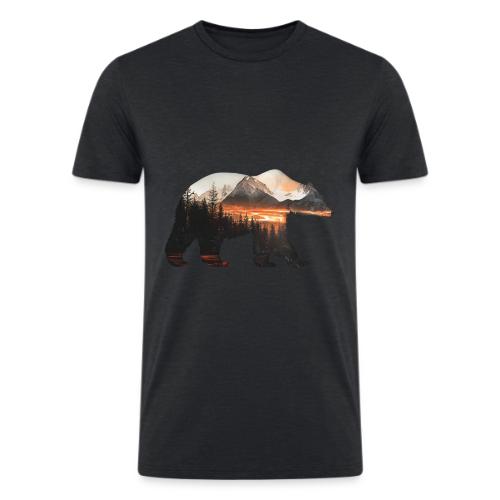 Canada Bear: fiery tones - Men’s Tri-Blend Organic T-Shirt