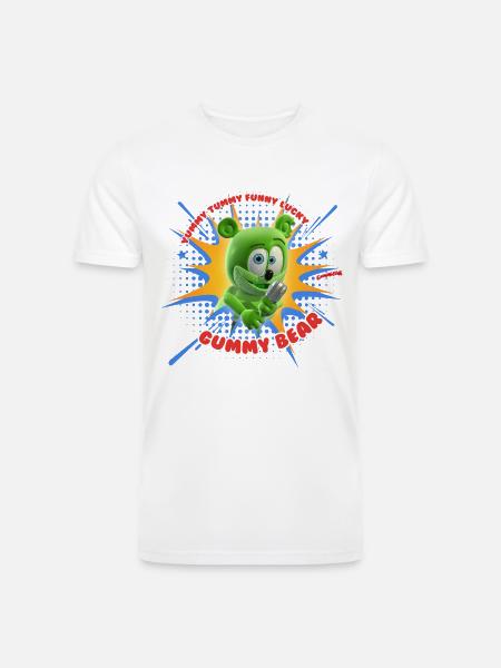 Funny Lucky Gummy Bear - Men’s Tri-Blend Organic T-Shirt - 