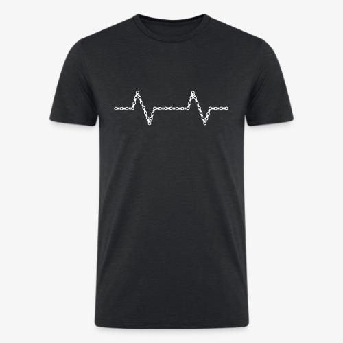 Bike Chain Heartbeat - Men’s Tri-Blend Organic T-Shirt