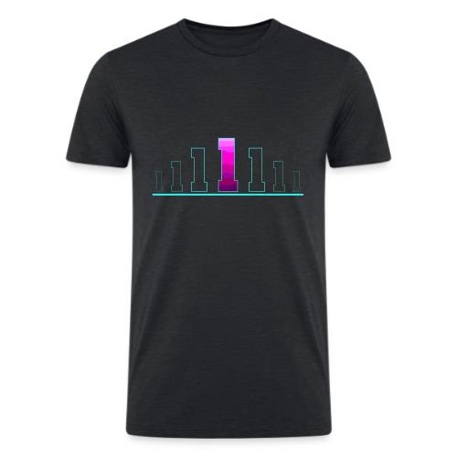 Number 1 in Magenta: Varsity Font - Men’s Tri-Blend Organic T-Shirt