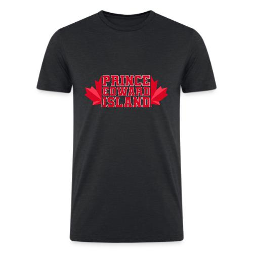 Prince Edward Island with maple leaf - Men’s Tri-Blend Organic T-Shirt