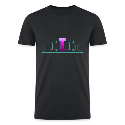Letter I – Capital Varsity Alphabet Monogram - Men’s Tri-Blend Organic T-Shirt