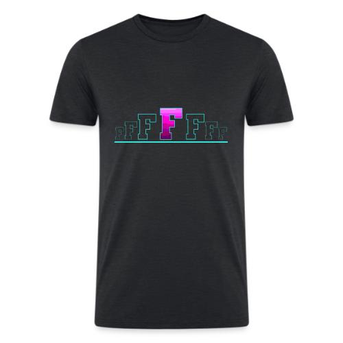 Letter F – Capital Varsity Alphabet Monogram - Men’s Tri-Blend Organic T-Shirt