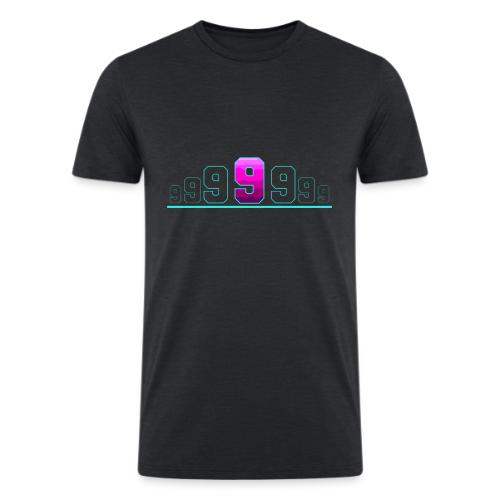 Number 9 in Magenta: Varsity Font - Men’s Tri-Blend Organic T-Shirt