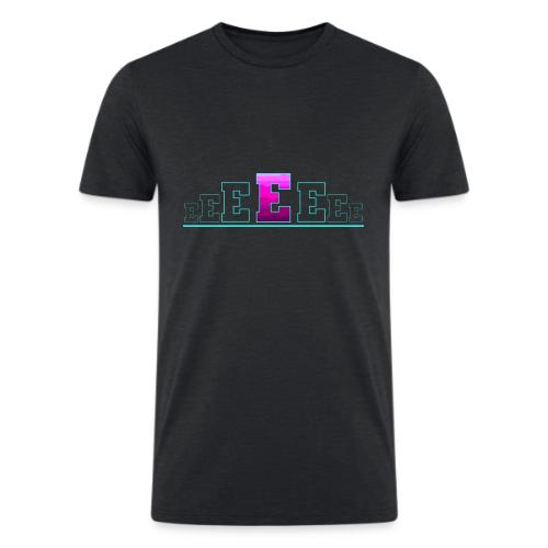 Letter E – Capital Varsity Alphabet Monogram - Men’s Tri-Blend Organic T-Shirt