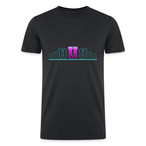 Letter U – Capital Varsity Alphabet Monogram - Men’s Tri-Blend Organic T-Shirt