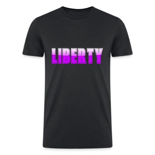 Liberty Typography Graphic Design - Men’s Tri-Blend Organic T-Shirt