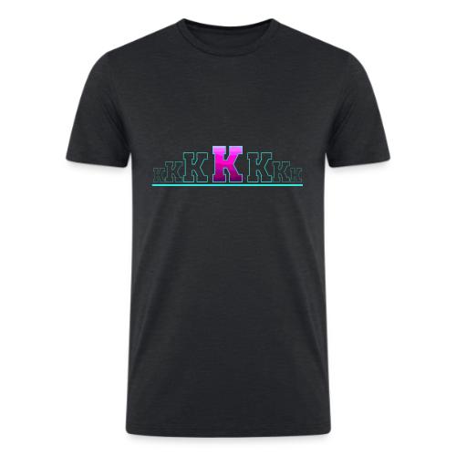 Letter K – Capital Varsity Alphabet Monogram - Men’s Tri-Blend Organic T-Shirt