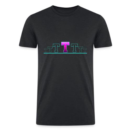 Letter T – Capital Varsity Alphabet Monogram - Men’s Tri-Blend Organic T-Shirt