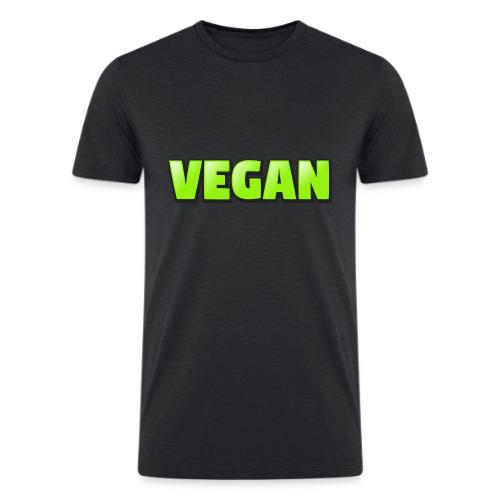 Vegan Bold Green Typography Design - Men’s Tri-Blend Organic T-Shirt