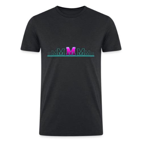 Letter M – Capital Varsity Alphabet Monogram - Men’s Tri-Blend Organic T-Shirt
