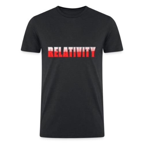 Relativity Science Typography Design - Men’s Tri-Blend Organic T-Shirt