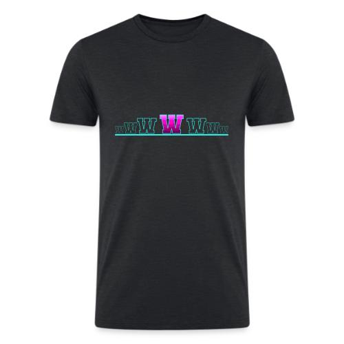 Letter W – Capital Varsity Alphabet Monogram - Men’s Tri-Blend Organic T-Shirt