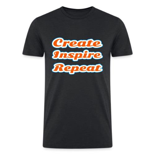 Create, Inspire, Repeat — Artist Life Script - Men’s Tri-Blend Organic T-Shirt