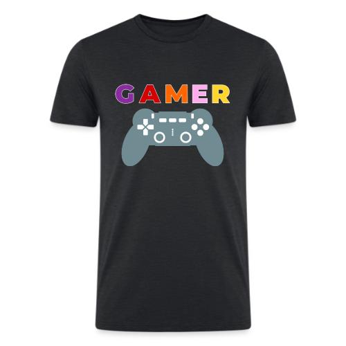 Colorful Gamer Controller Graphic - Men’s Tri-Blend Organic T-Shirt