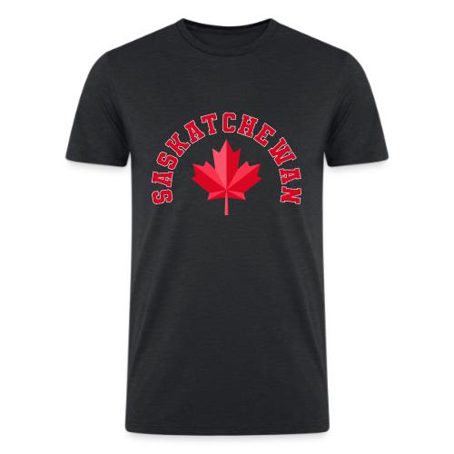 Saskatchewan with maple leaf - Men’s Tri-Blend Organic T-Shirt