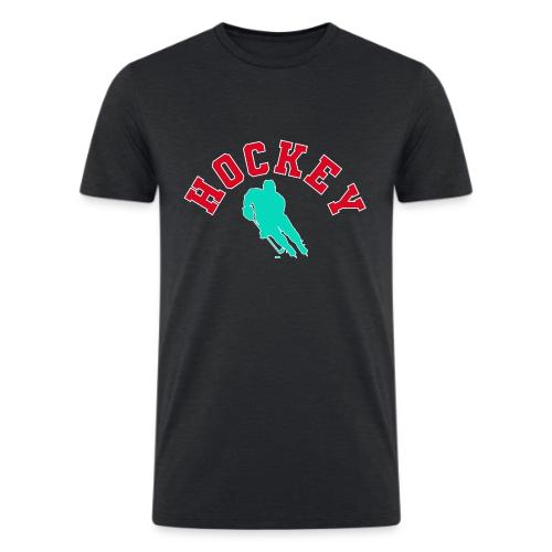 Hockey Player Silhouette - Men’s Tri-Blend Organic T-Shirt