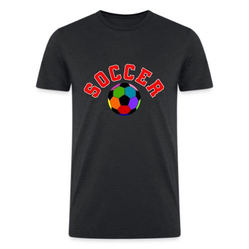 Soccer: Colorful Kick - Men’s Tri-Blend Organic T-Shirt