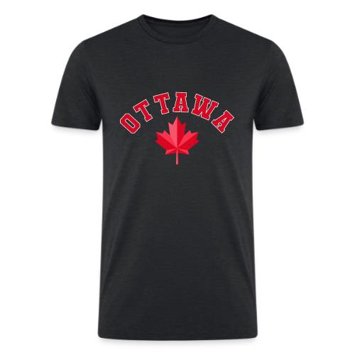 Ottawa with maple leaf - Men’s Tri-Blend Organic T-Shirt