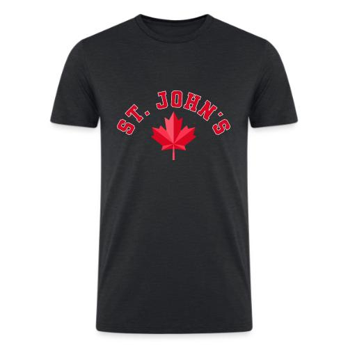 St. John's with maple leaf - Men’s Tri-Blend Organic T-Shirt