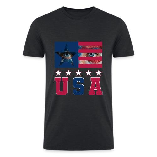 Stars and Vision USA - Men’s Tri-Blend Organic T-Shirt
