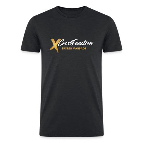White XF SPORTS MASSAGE LOGO (front only) - Men’s Tri-Blend Organic T-Shirt