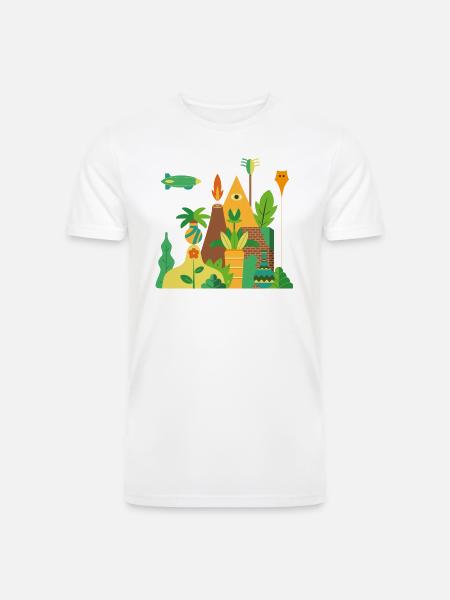 Jungle And Lost Temple - Men’s Tri-Blend Organic T-Shirt -