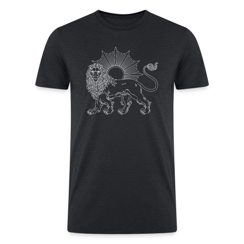 Lion and Sun White - Men’s Tri-Blend Organic T-Shirt