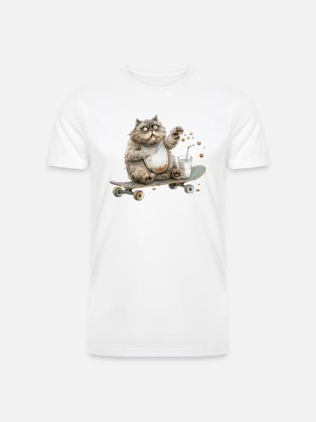 Funny Cat - Men’s Tri-Blend Organic T-Shirt -