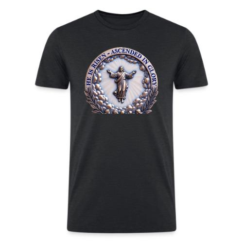 He Is Risen Ascended In Glory T Shirt, Gift - Men’s Tri-Blend Organic T-Shirt