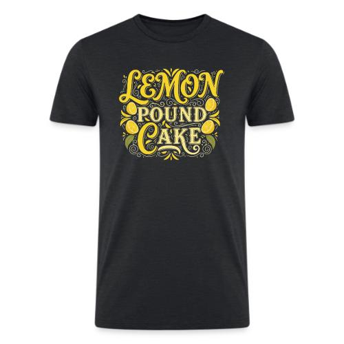Lemon Pound Cake Vintage Flourish - Men’s Tri-Blend Organic T-Shirt