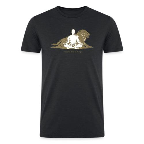 Silence Builds Kings Meditation Lion - Men’s Tri-Blend Organic T-Shirt