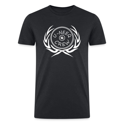 white logo - Men’s Tri-Blend Organic T-Shirt