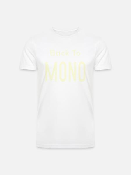 Back To Mono Text blue - Men’s Tri-Blend Organic T-Shirt -