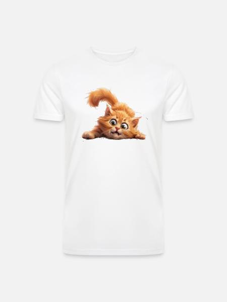 Funny Cat - Men’s Tri-Blend Organic T-Shirt -